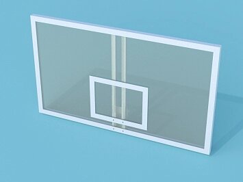 Щит баскетбольный, монолитный поликарбонат 10 мм, металл. рама, 120 х 90 см от компании ДетямЮга - фото 1