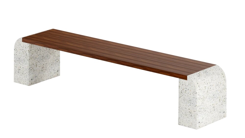 Скамейка  бетонная stone park bench от компании ДетямЮга - фото 1