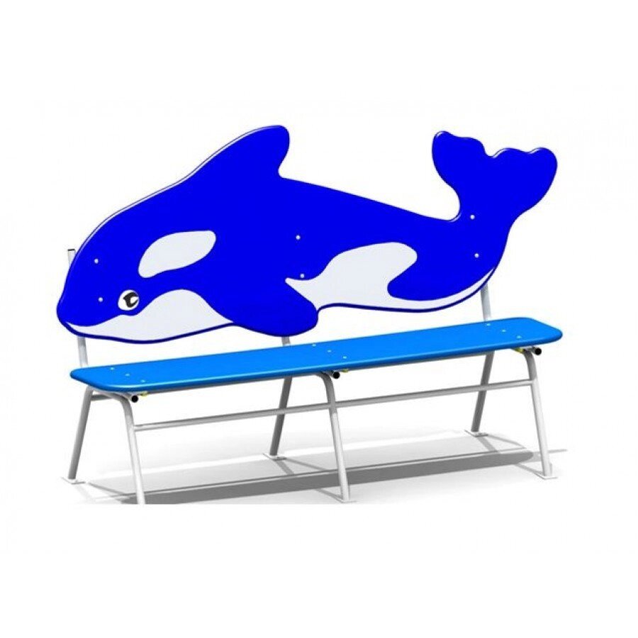 Скамейка для детской площадки, Дельфин от компании ДетямЮга - фото 1