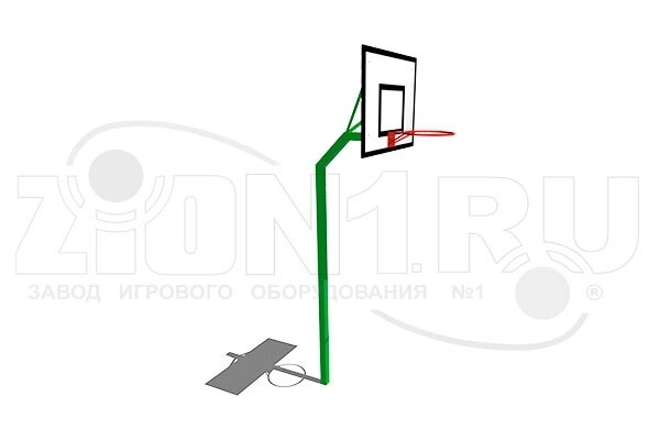 Спортивные элементы АО ЗИОН1 СЭ029 Стойка баскетбольная М1 от компании ДетямЮга - фото 1
