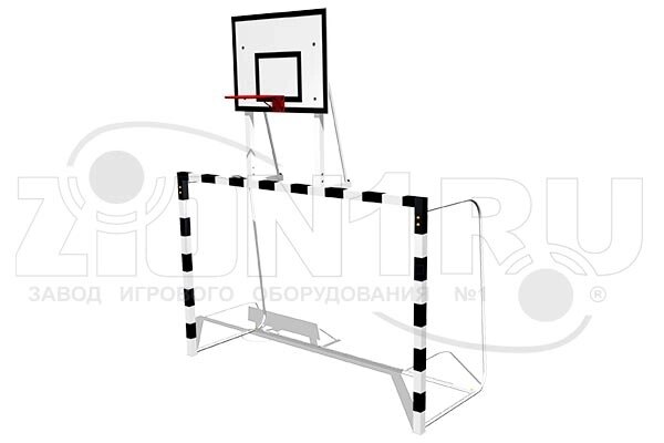 Спортивные элементы АО ЗИОН1 СЭ279 Ворота для минифутбола с баскетбольным щитом от компании ДетямЮга - фото 1