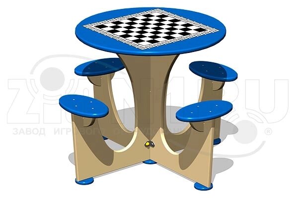Спортивные элементы АО ЗИОН1 СП233 Стол шахматный М4 от компании ДетямЮга - фото 1