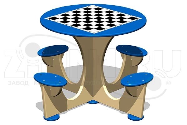 Спортивные элементы АО ЗИОН1 СП234 Стол шахматный М4 (детский) от компании ДетямЮга - фото 1