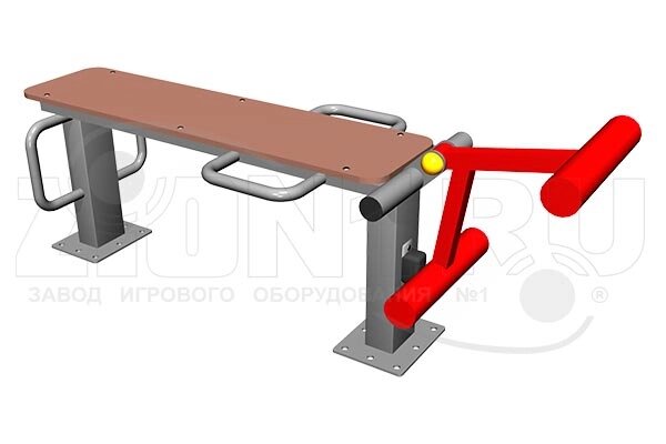 Уличные тренажеры АО ЗИОН1 Т071 Уличный тренажер для мышц бедра от компании ДетямЮга - фото 1