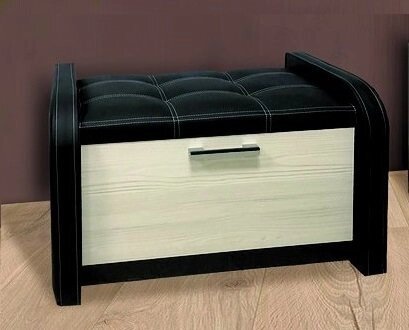 Банкетка Лофт БТС цвета Черный Орион от компании Мебельный магазин ГОССА - фото 1