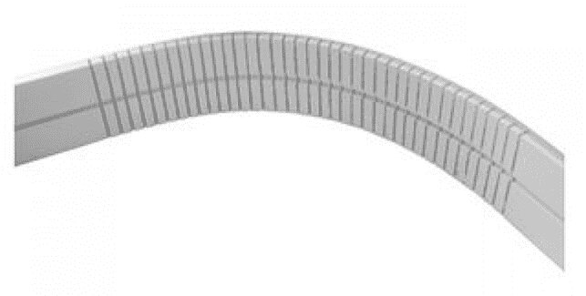 Цоколь арочный универсальный (1000*100 мм) белый от компании Мебельный магазин ГОССА - фото 1