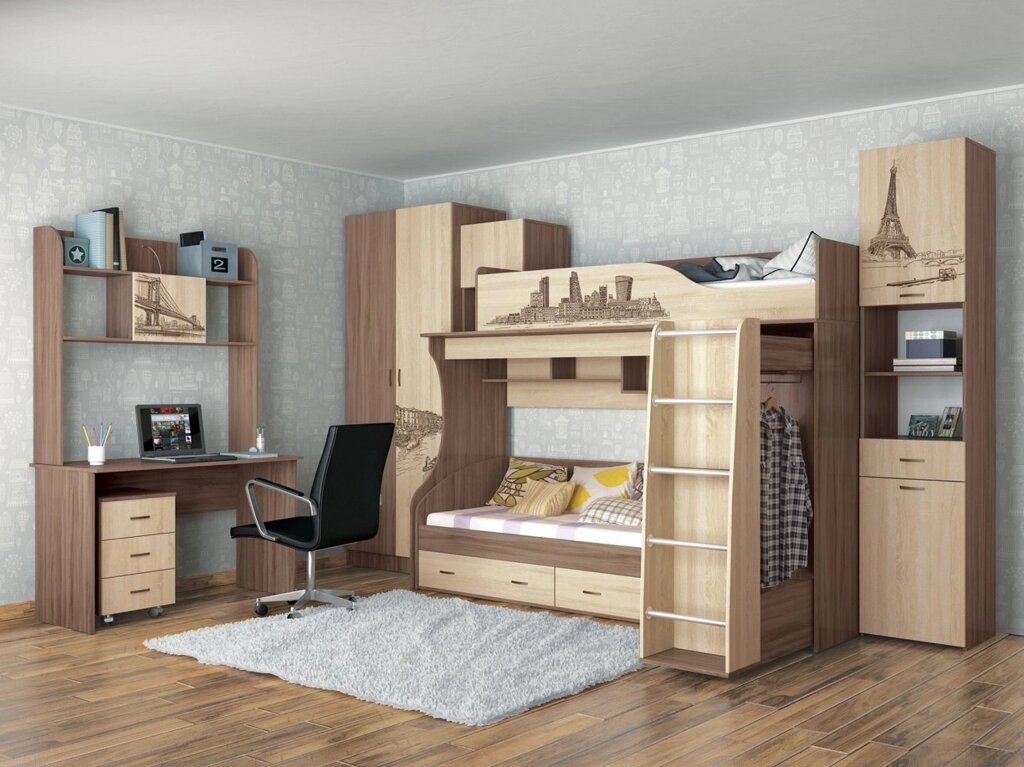 Детская комната Орион (комплект 1) от компании Мебельный магазин ГОССА - фото 1