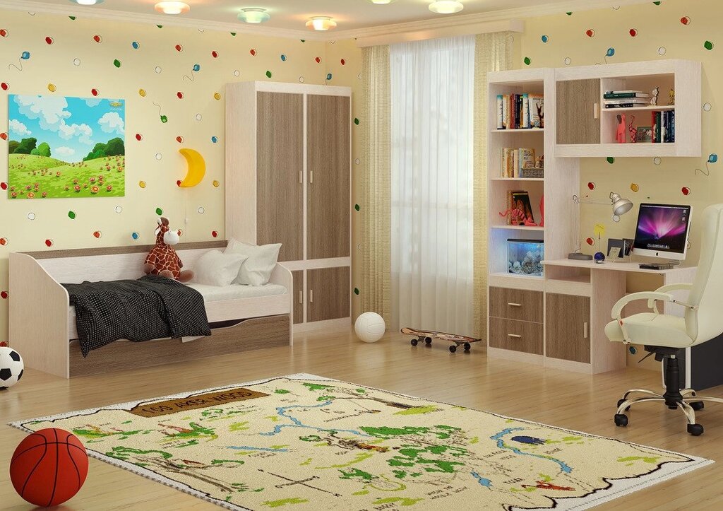 Детская комната Паскаль (комплект 1) от компании Мебельный магазин ГОССА - фото 1