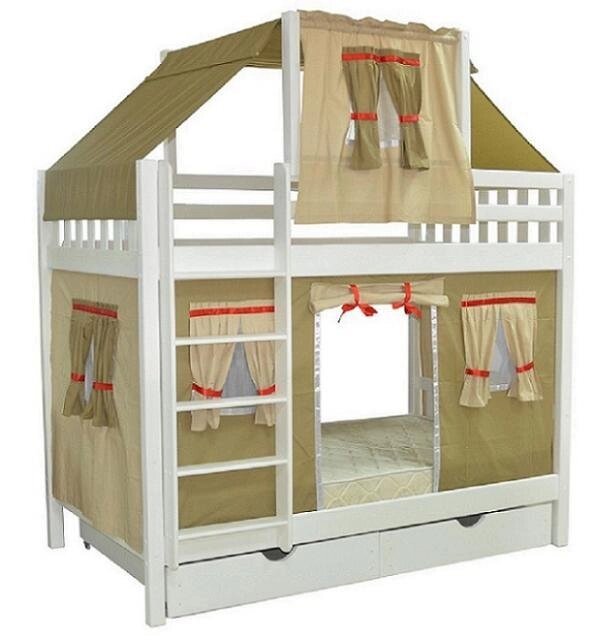 Детская кровать двухъярусная Скворушка-5 от компании Мебельный магазин ГОССА - фото 1