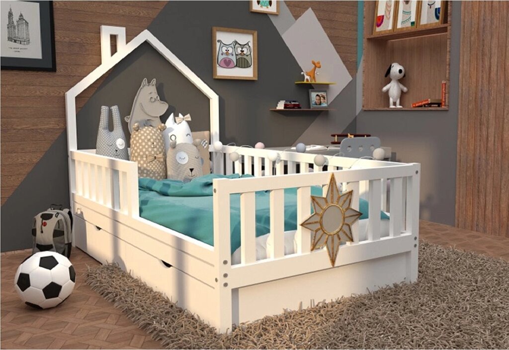 Детская кроватка домик БК-08 от компании Мебельный магазин ГОССА - фото 1
