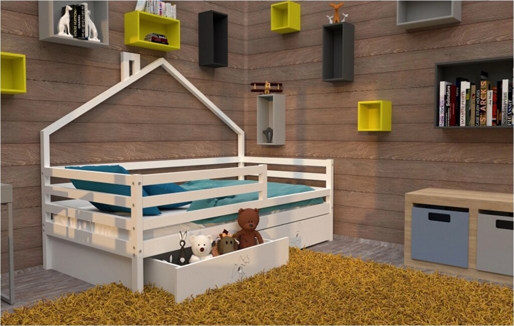 Детская кроватка домик БК-12 от компании Мебельный магазин ГОССА - фото 1