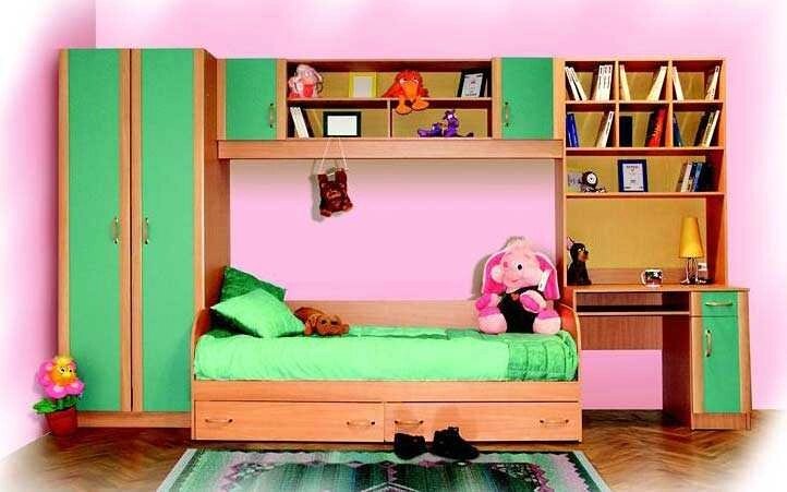 Детская стенка с кроватью Калинка от компании Мебельный магазин ГОССА - фото 1