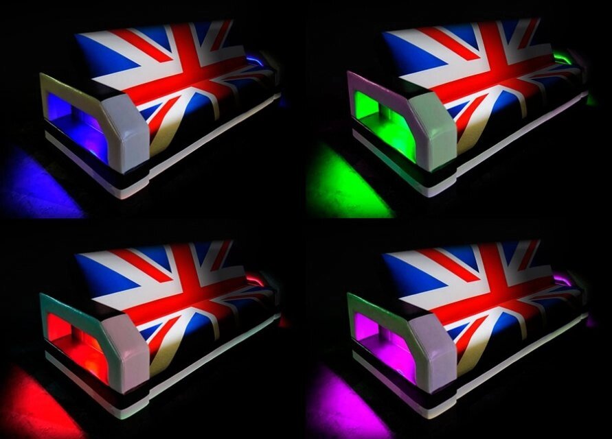 Диван-книжка Британский флаг с подсветкой от компании Мебельный магазин ГОССА - фото 1