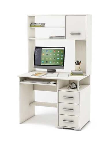 Компьютерный стол с надстройкой Амбер - 15, 16 от компании Мебельный магазин ГОССА - фото 1