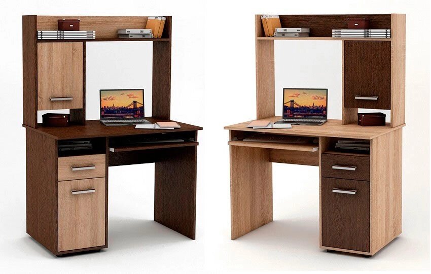 Компьютерный стол с надстройкой Остин-9, 10 от компании Мебельный магазин ГОССА - фото 1