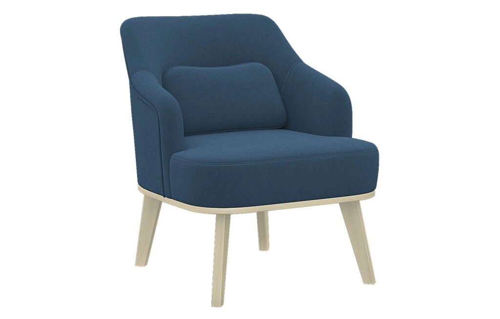 Кресло мягкое Курт, синий от компании Мебельный магазин ГОССА - фото 1