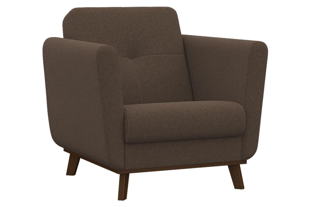 Кресло мягкое Лео, коричневый от компании Мебельный магазин ГОССА - фото 1