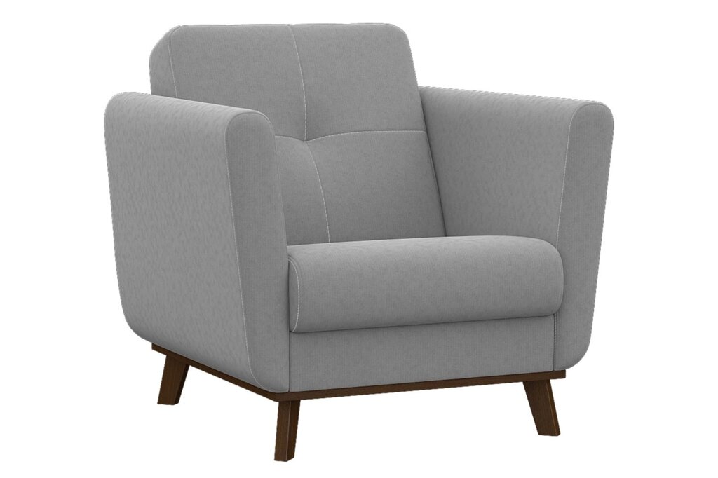 Кресло мягкое Лео, серый от компании Мебельный магазин ГОССА - фото 1
