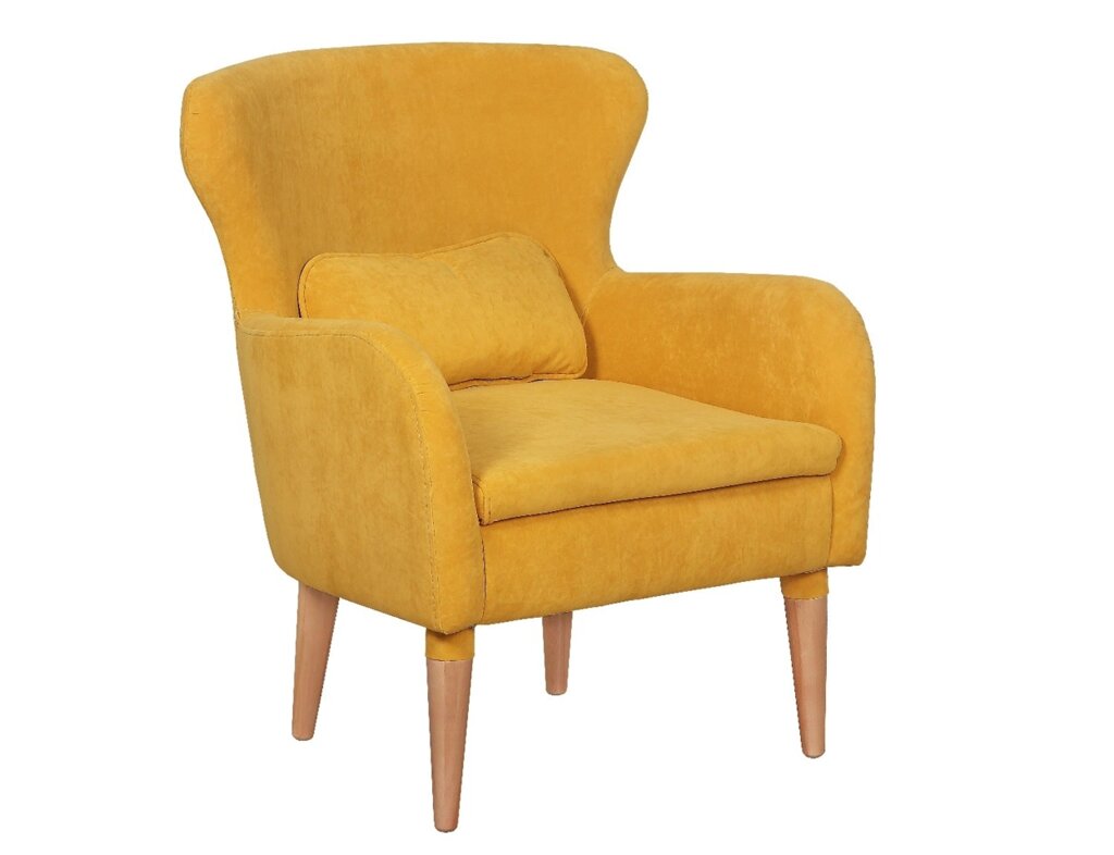 Кресло мягкое Оливер, желтый от компании Мебельный магазин ГОССА - фото 1