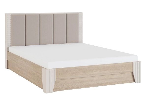 Кровать 140 см Беатрис 2.1 с мягкой спинкой, с подъемным механизмом, без матраса от компании Мебельный магазин ГОССА - фото 1