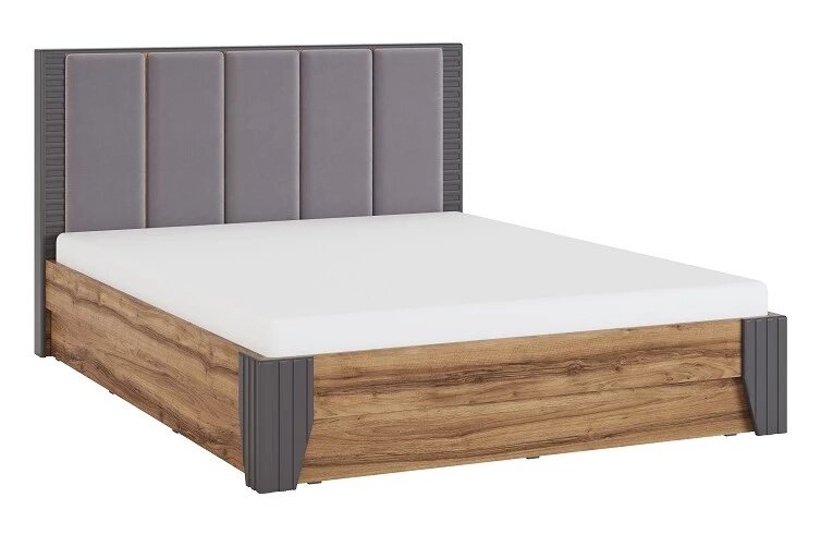 Кровать 140 см Моника 1.1 с подсветкой, с подъемным механизмом, без матраса от компании Мебельный магазин ГОССА - фото 1