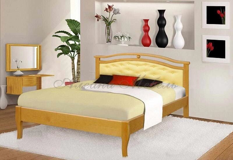 Кровать Ария с кожей от компании Мебельный магазин ГОССА - фото 1