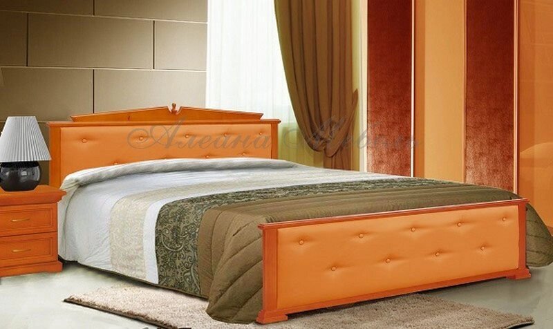 Кровать Авизия с кожей от компании Мебельный магазин ГОССА - фото 1