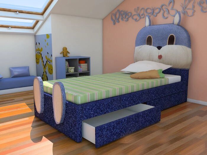 Кровать детская Зайченок от компании Мебельный магазин ГОССА - фото 1