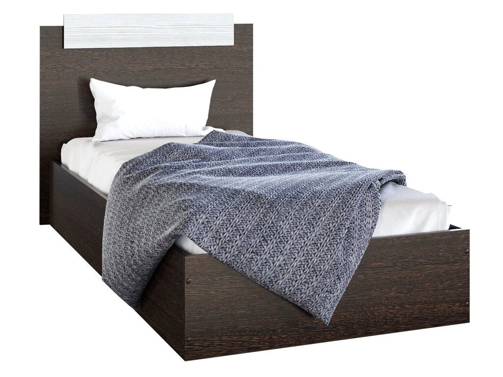 Кровать Эко 0,9 Венге/лоредо от компании Мебельный магазин ГОССА - фото 1
