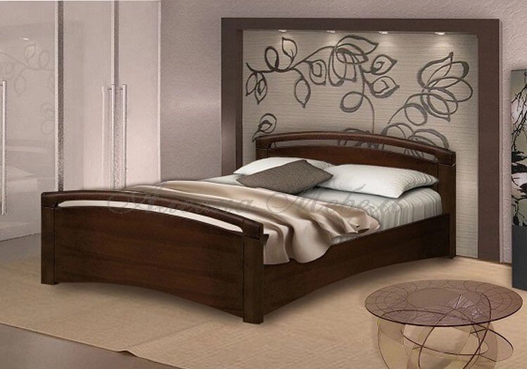 Кровать из массива Алсу от компании Мебельный магазин ГОССА - фото 1