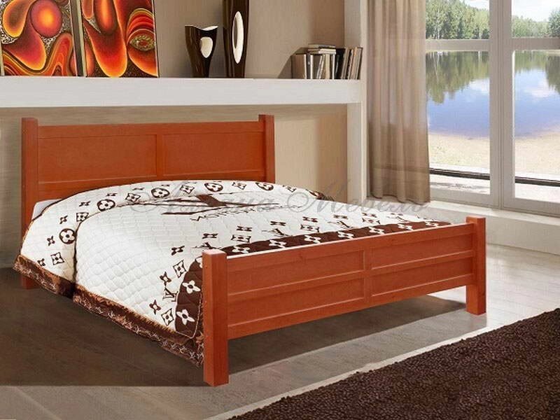 Кровать из массива Ассоль от компании Мебельный магазин ГОССА - фото 1