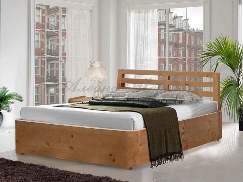 Кровать из массива Аура от компании Мебельный магазин ГОССА - фото 1