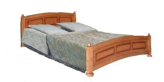 Кровать из массива Августа от компании Мебельный магазин ГОССА - фото 1