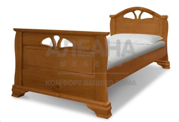 Кровать из массива Эврос от компании Мебельный магазин ГОССА - фото 1