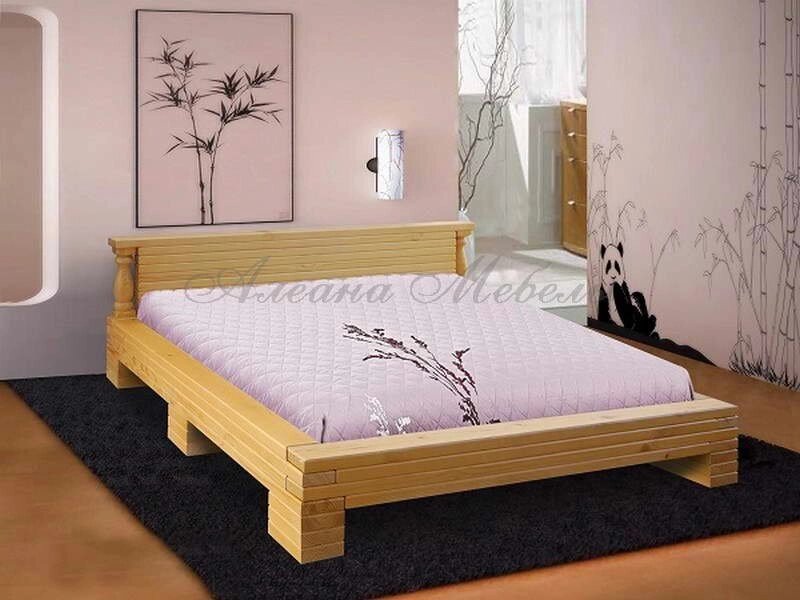 Кровать из массива Ринг от компании Мебельный магазин ГОССА - фото 1