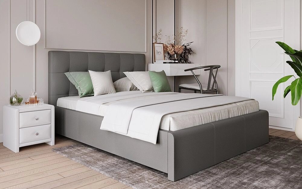 Кровать Касабланка с латами, без матраса 140х200 Найс Грей от компании Мебельный магазин ГОССА - фото 1