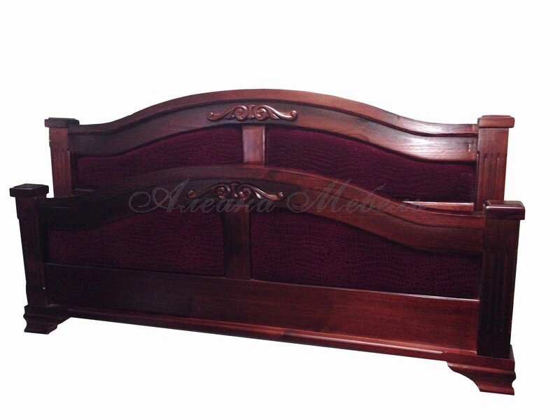 Кровать Леонсия резьба ткань от компании Мебельный магазин ГОССА - фото 1