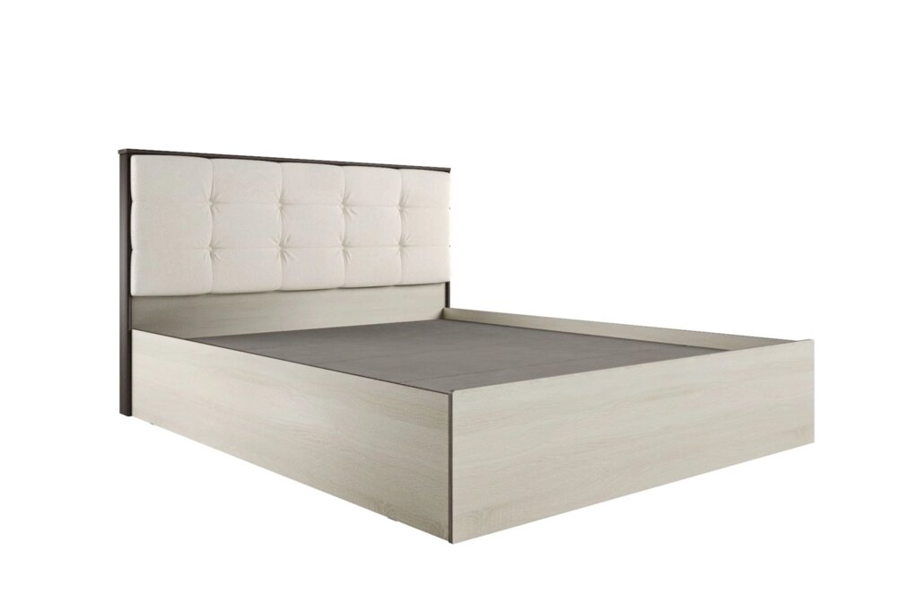 Кровать Лирика ЛК-2 на 1,4 с настилом Велюр Карамель от компании Мебельный магазин ГОССА - фото 1