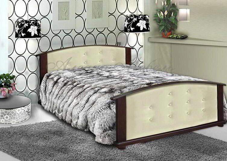 Кровать Милана с кожей от компании Мебельный магазин ГОССА - фото 1