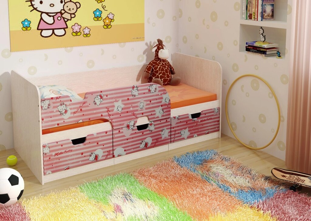 Кровать Минима Хеллоу Китти от компании Мебельный магазин ГОССА - фото 1