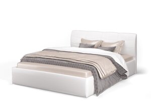 Кровать Ривьера 1200 с подъемным механизмом экокожа vega white