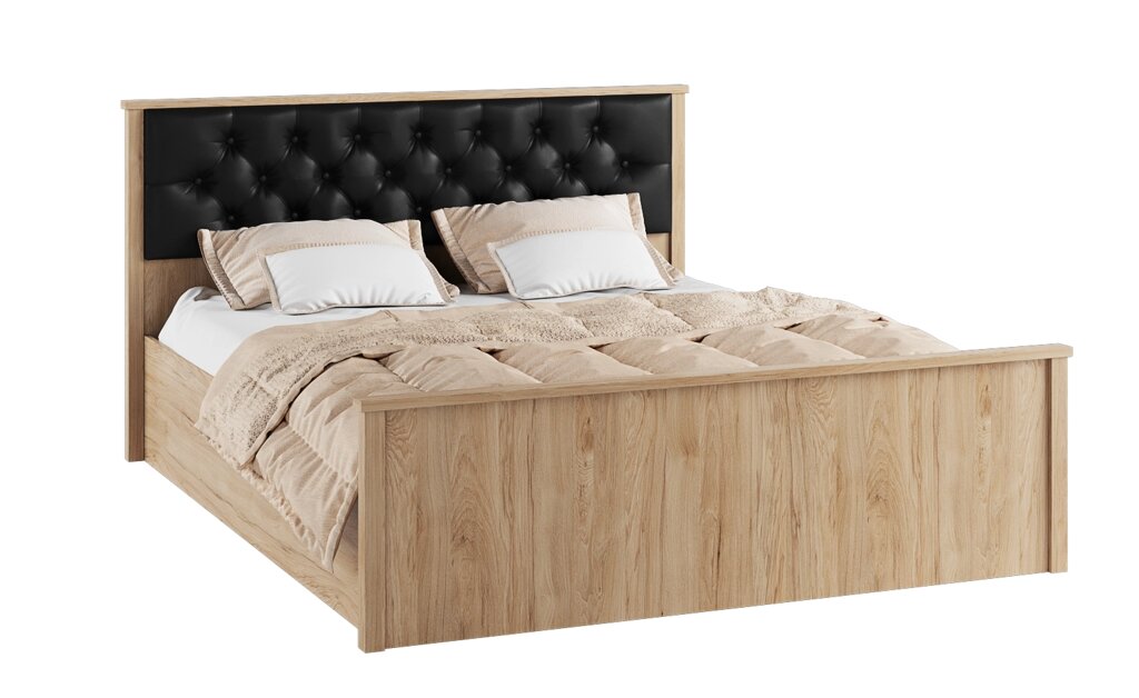 Кровать с мягким изголовьем 160х200 Модена МКР-2, гикори рокфорд от компании Мебельный магазин ГОССА - фото 1