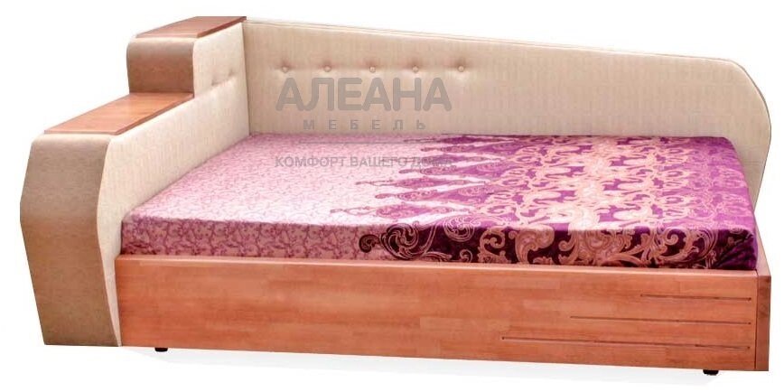 Кровать с мягким изголовьем Дельта-3 с подъемным механизмом от компании Мебельный магазин ГОССА - фото 1