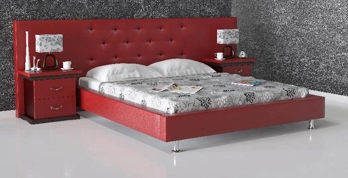 Кровать с мягким изголовьем Карина от компании Мебельный магазин ГОССА - фото 1