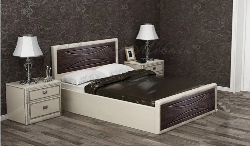 Кровать с мягким изголовьем Сантана-2 от компании Мебельный магазин ГОССА - фото 1