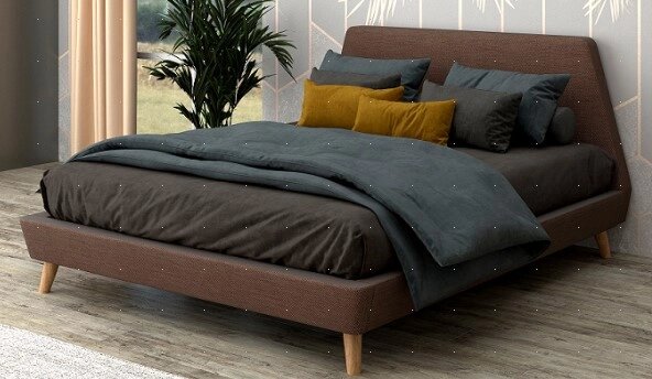 Кровать с мягкими и объемными частями №468 от компании Мебельный магазин ГОССА - фото 1