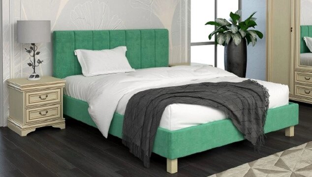 Кровать с мягкими и объемными частями №93.15 от компании Мебельный магазин ГОССА - фото 1