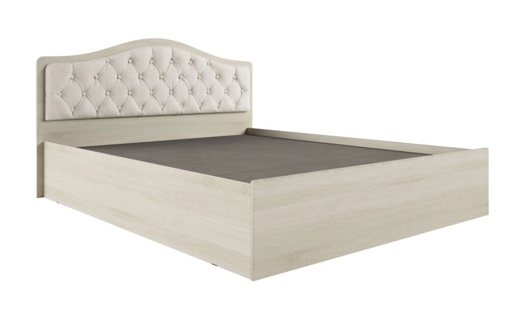 Кровать с настилом ДСП Дели 140х200, дуб молочный/карамель от компании Мебельный магазин ГОССА - фото 1