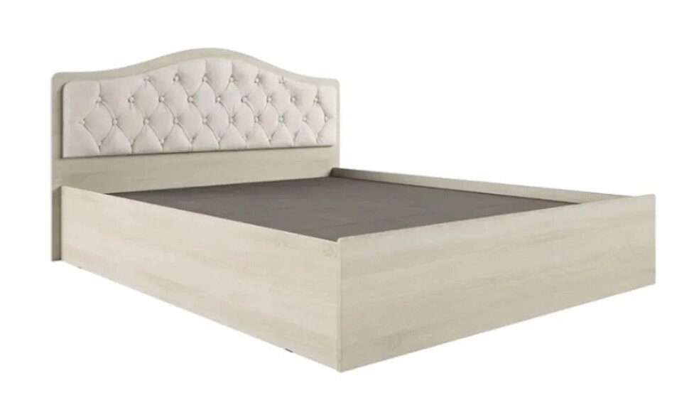 Кровать с настилом ДСП Дели 160х200, дуб молочный/карамель от компании Мебельный магазин ГОССА - фото 1