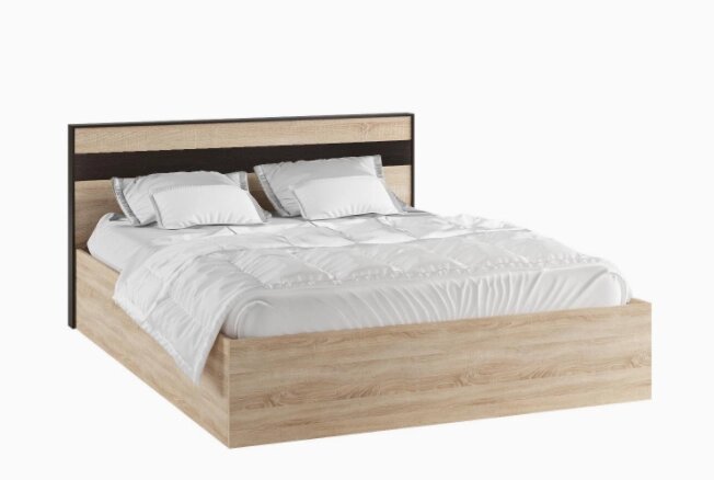 Кровать с настилом ДСП Лирика 140х200 от компании Мебельный магазин ГОССА - фото 1